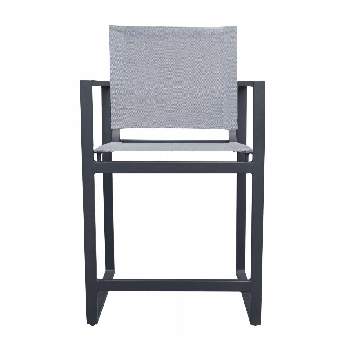 23" Gray And Black Metal Director Chair