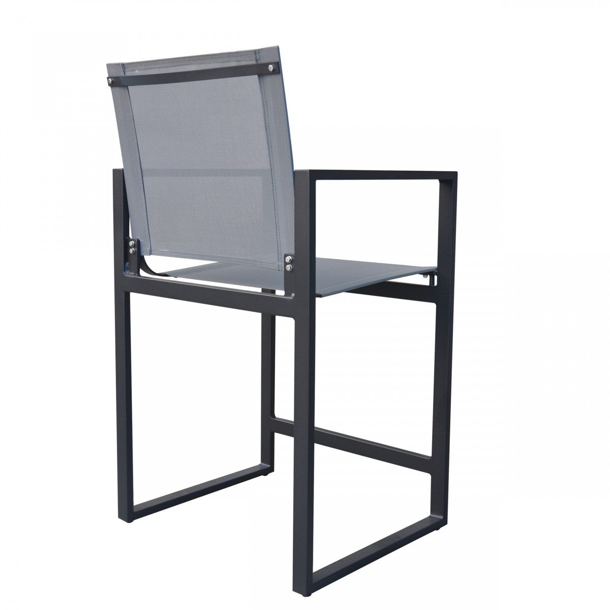 23" Gray And Black Metal Director Chair