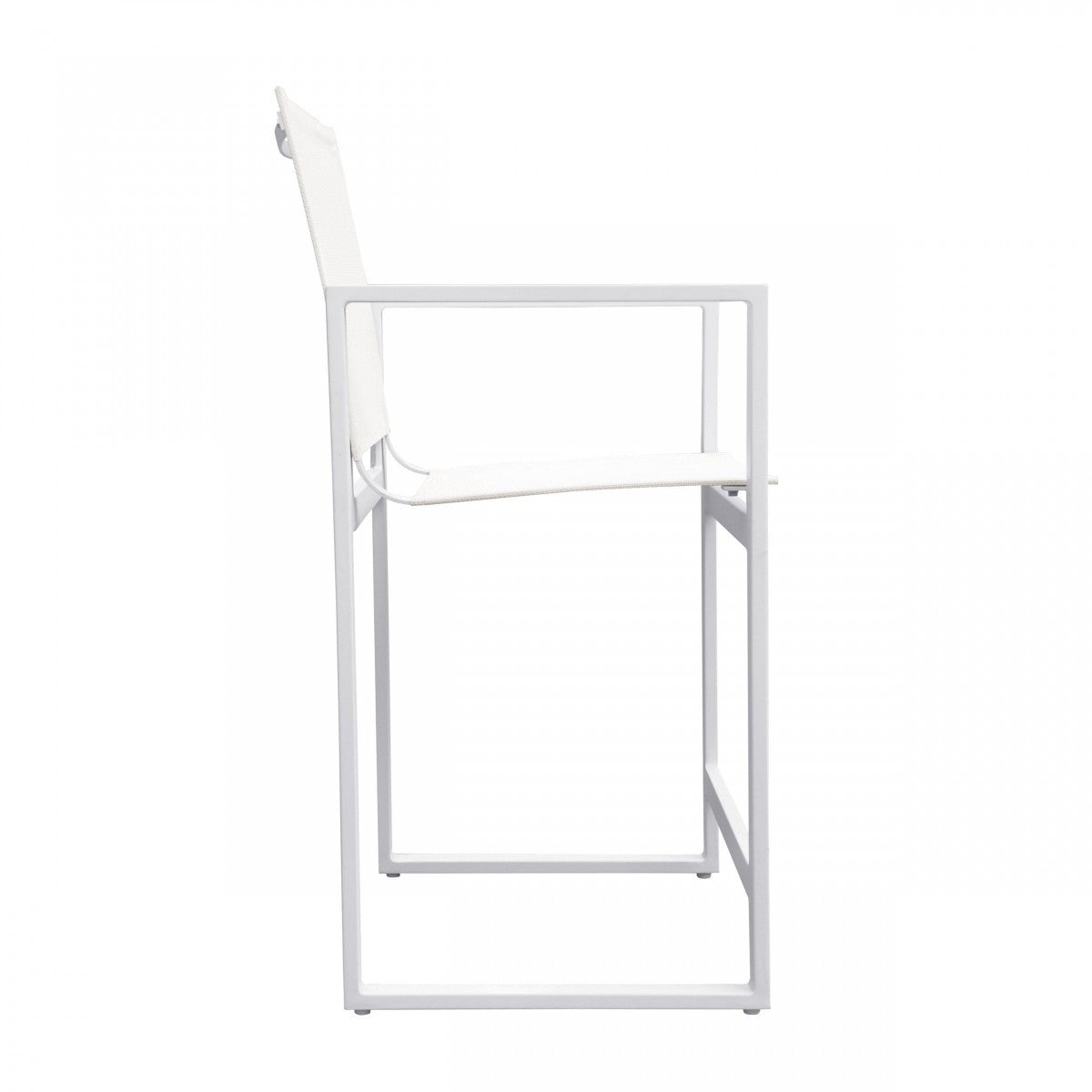 23" White Metal Director Chair