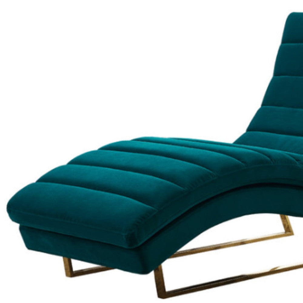 26" Green And Silver Velvet Tufted Lounge Chair
