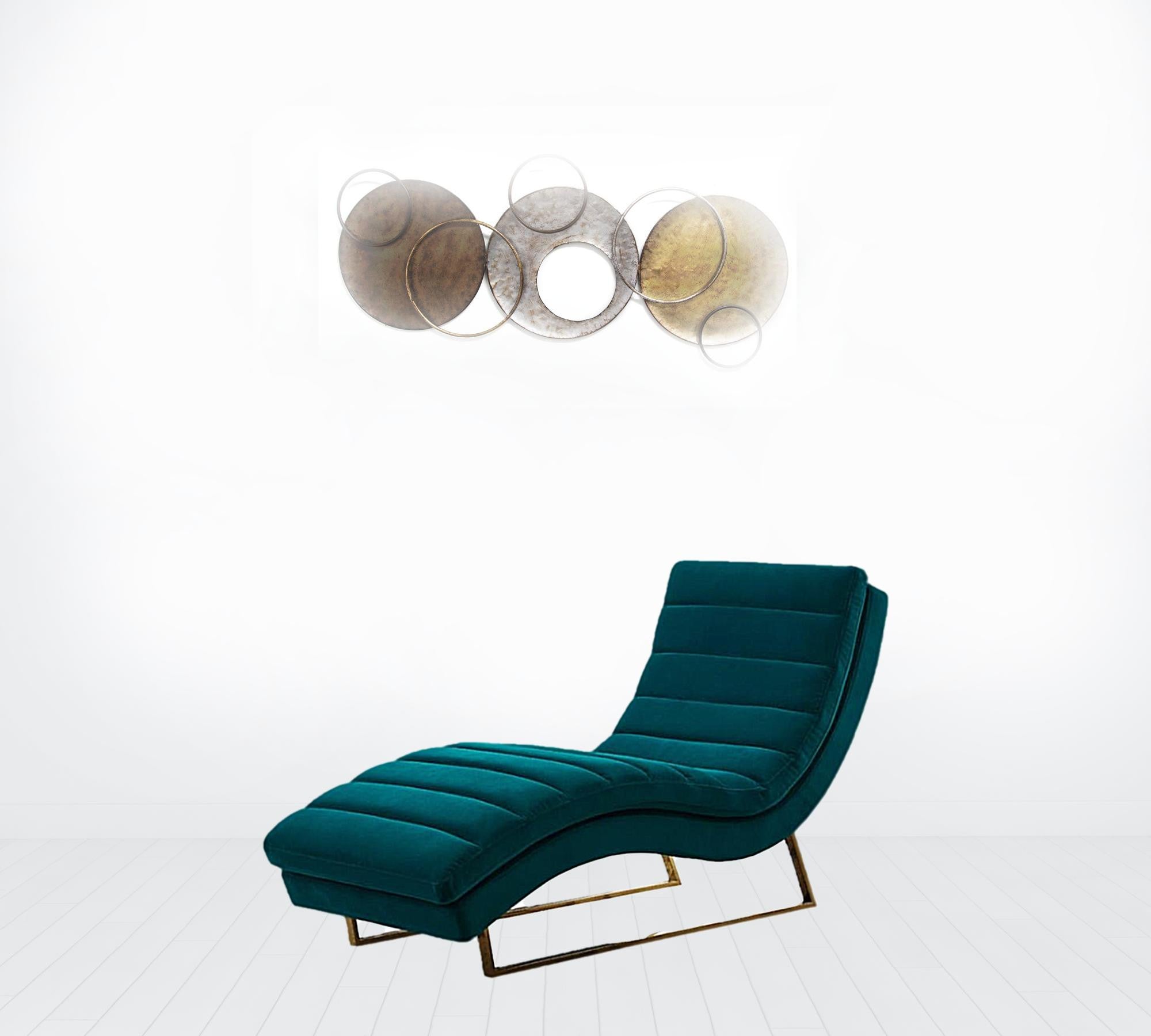 26" Green And Silver Velvet Tufted Lounge Chair