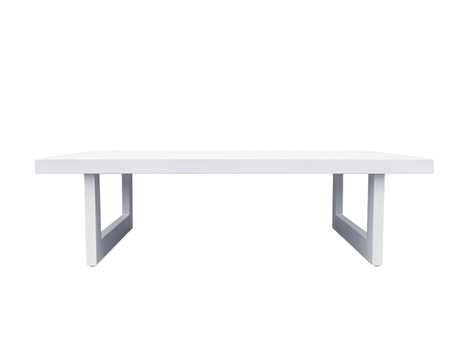 51" White Aluminum Outdoor Coffee Table