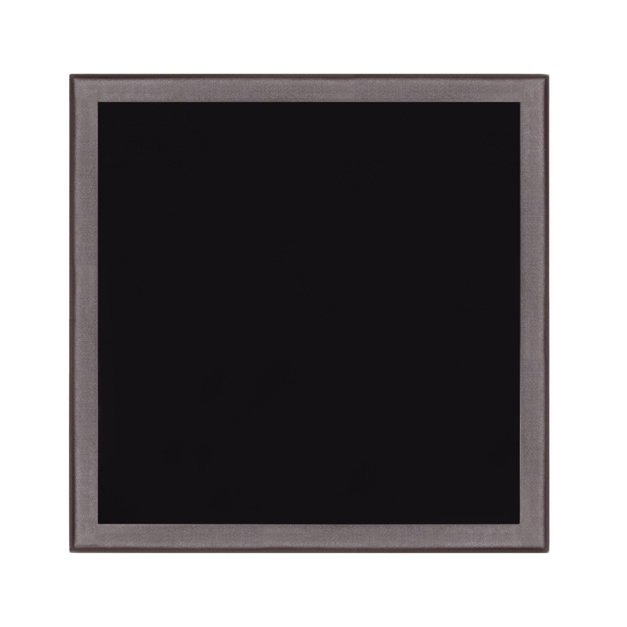 18" Black Square Glass Outdoor Side Table