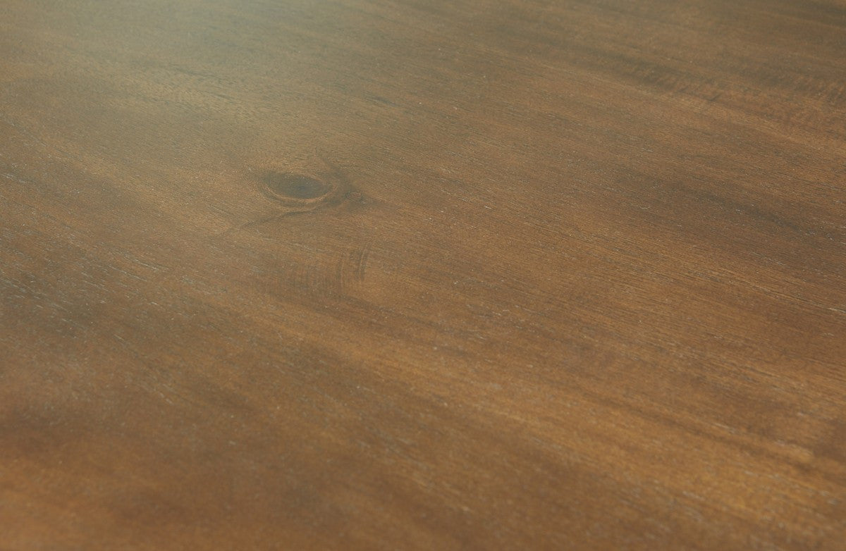 87" Brown Solid Wood Sled Base Dining Table