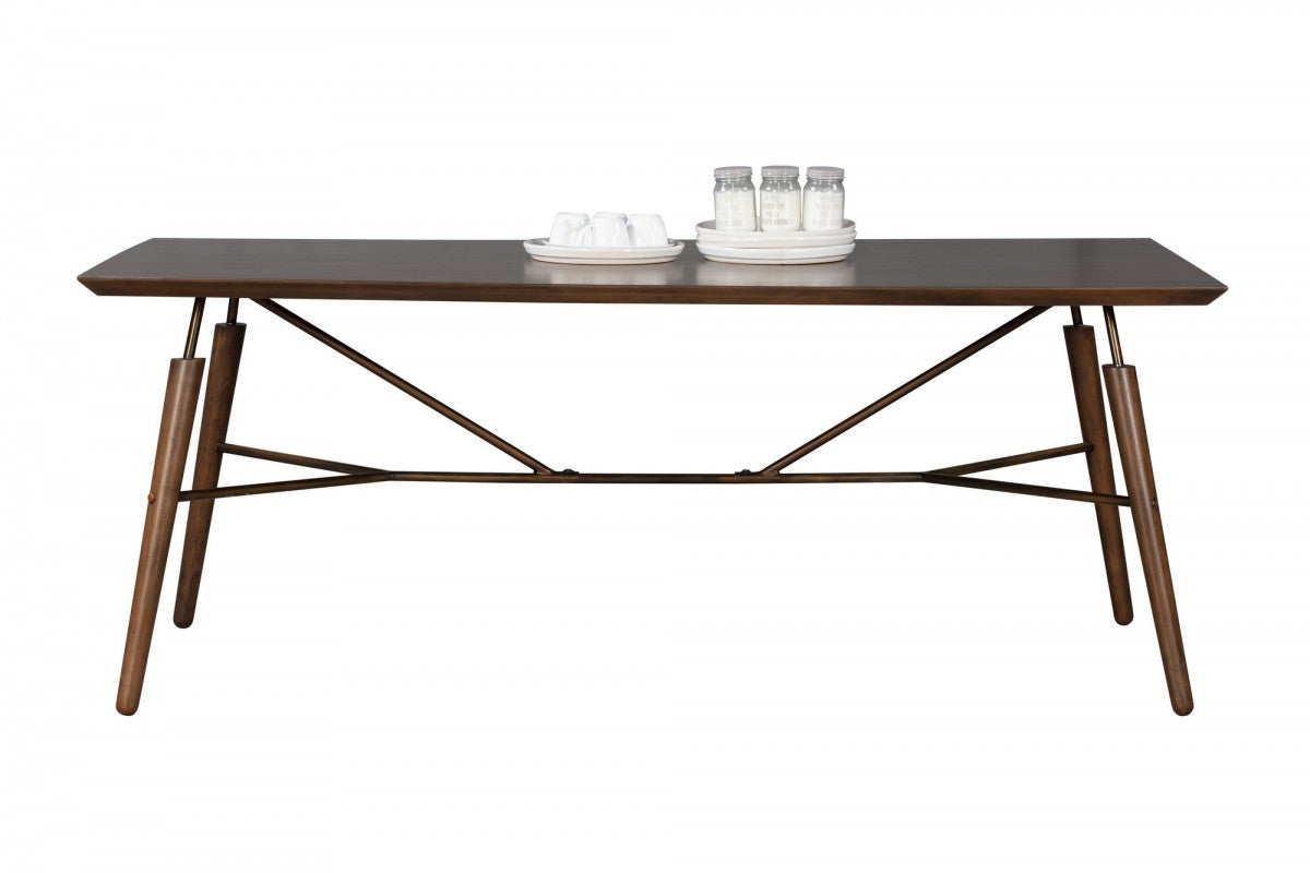 71" Brown Wood Dining Table