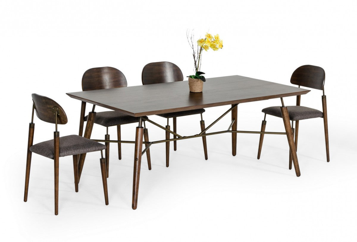 71" Brown Wood Dining Table