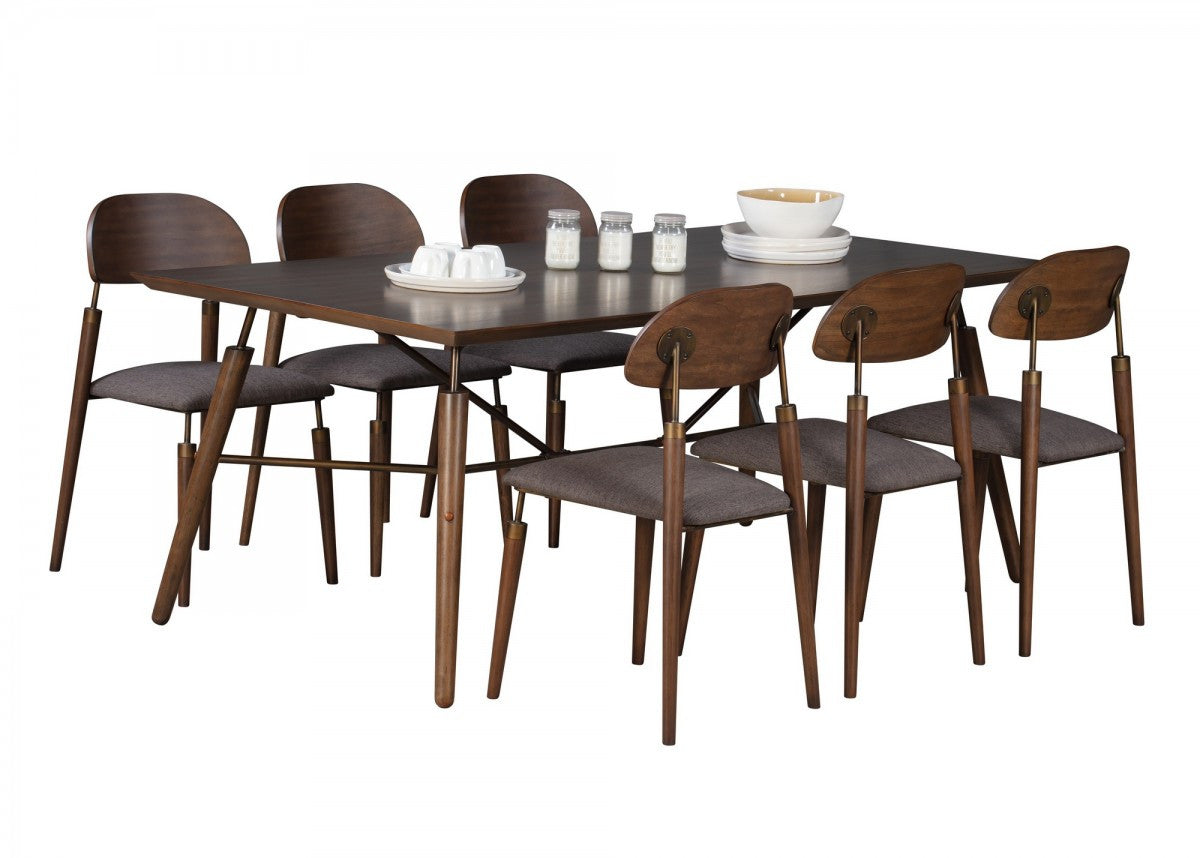 71" Brown Wood Dining Table