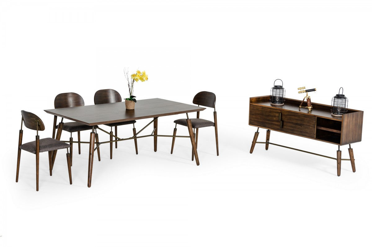 71" Brown Wood Dining Table