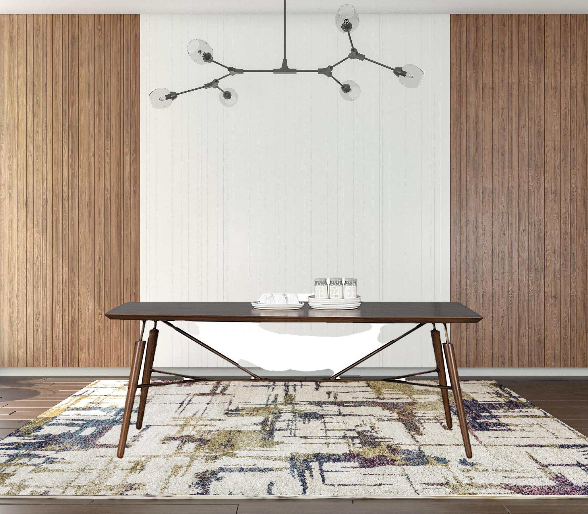 71" Brown Wood Dining Table