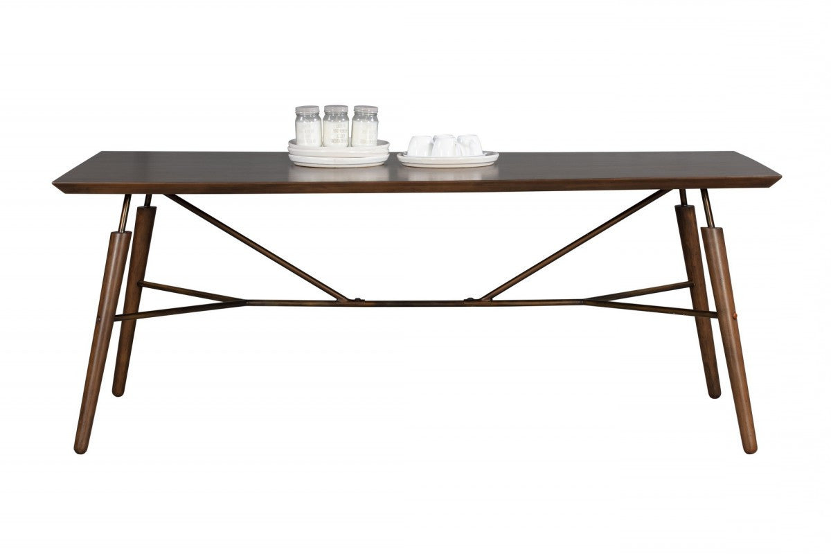 71" Brown Wood Dining Table