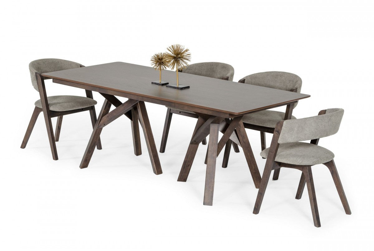 79" Brown Solid Wood Double Pedestal Base Dining Table