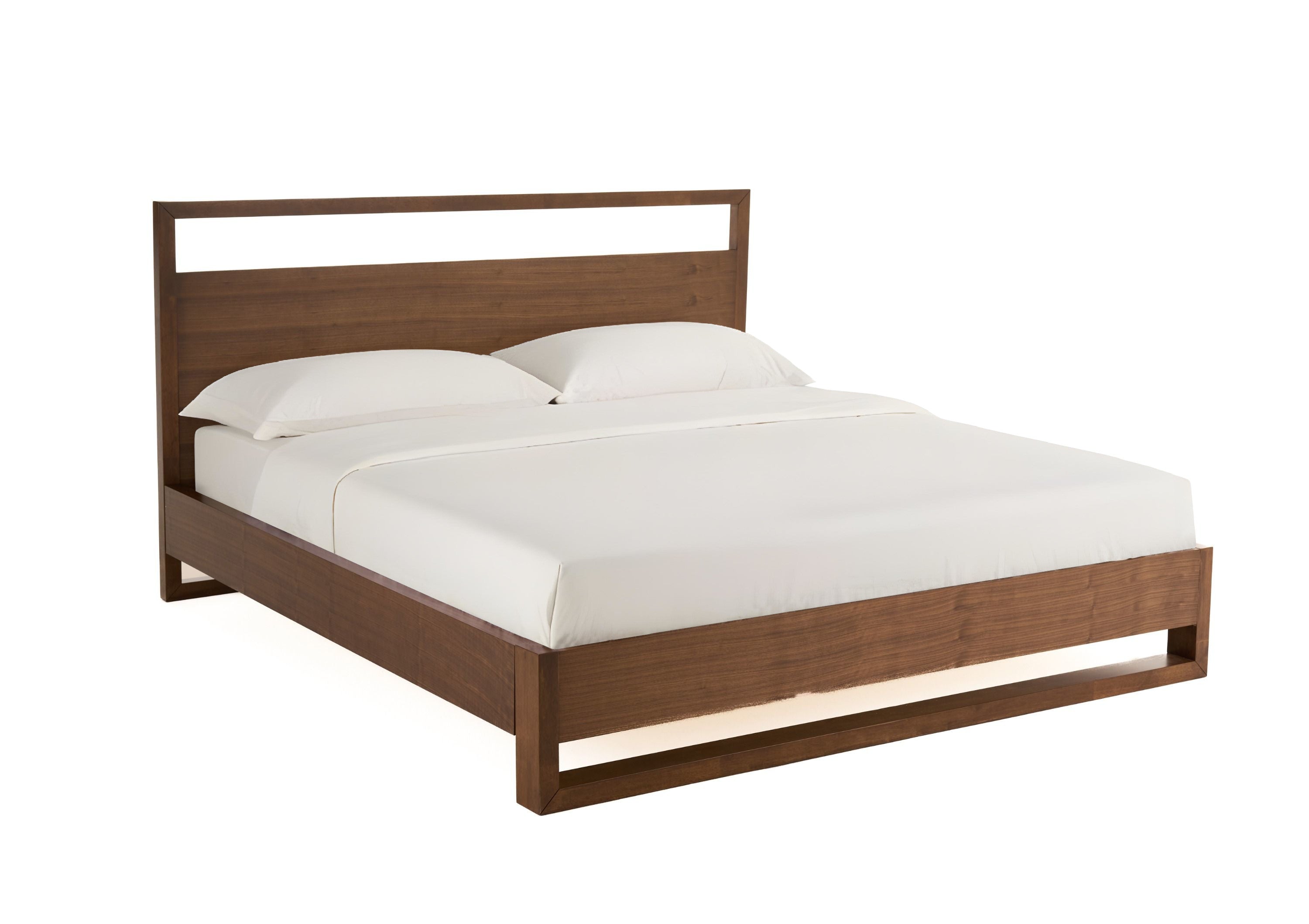 Brown Wood And California King Bed Frame