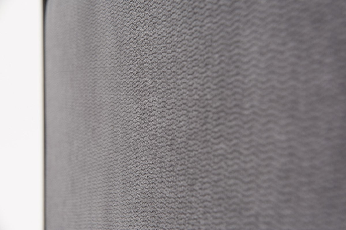 Gray Wood And Linen King Bed Frame