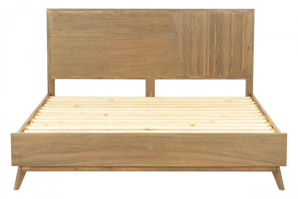 Natural Wood King Bed Frame