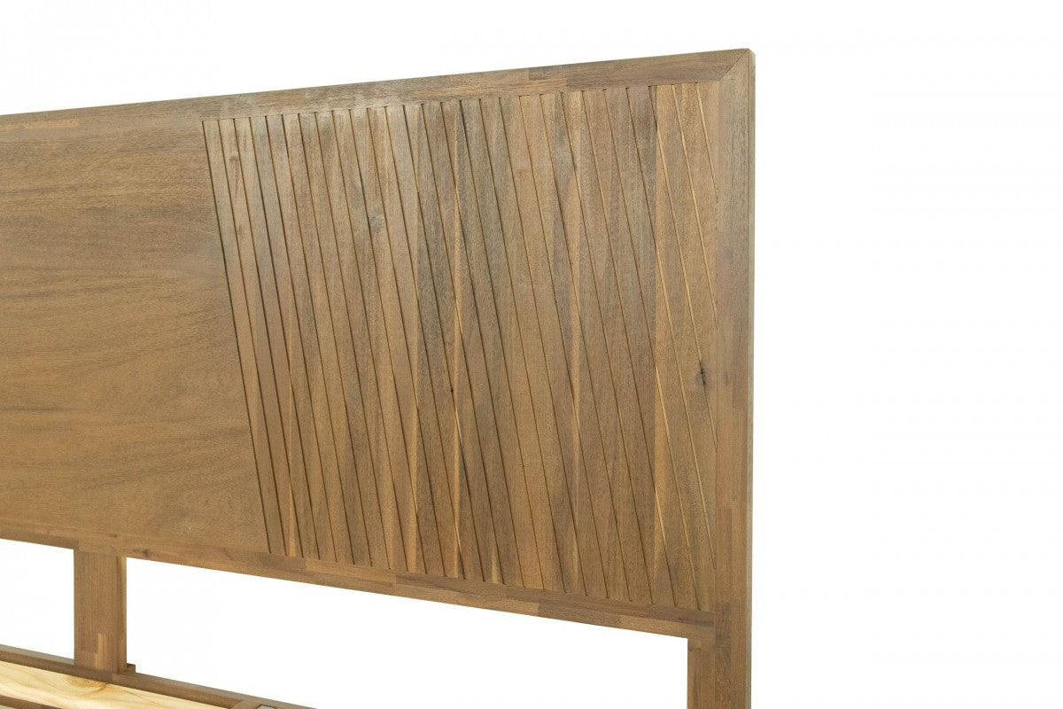 Natural Wood King Bed Frame