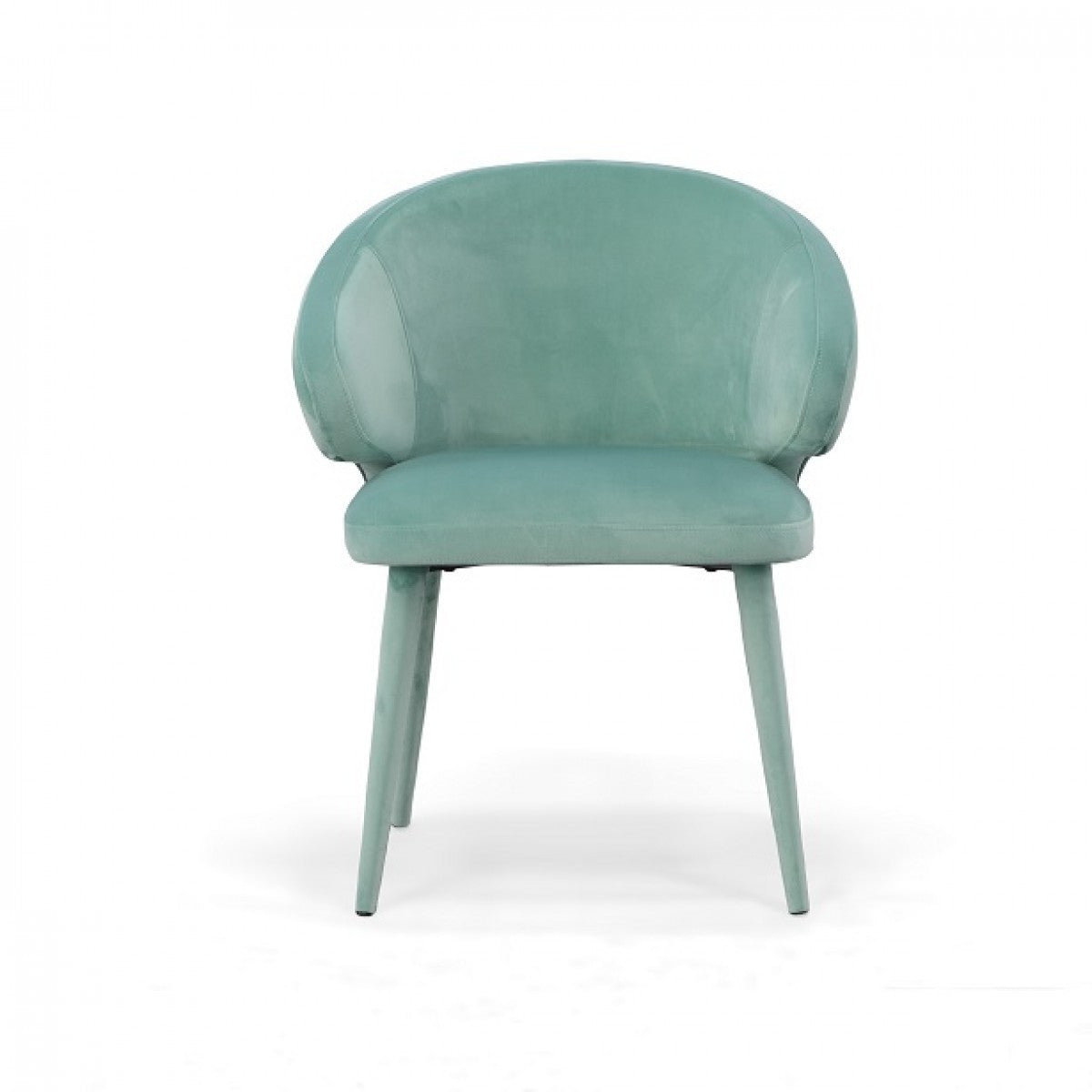Aqua Upholstered Velvet Wing Back Dining Arm Chair