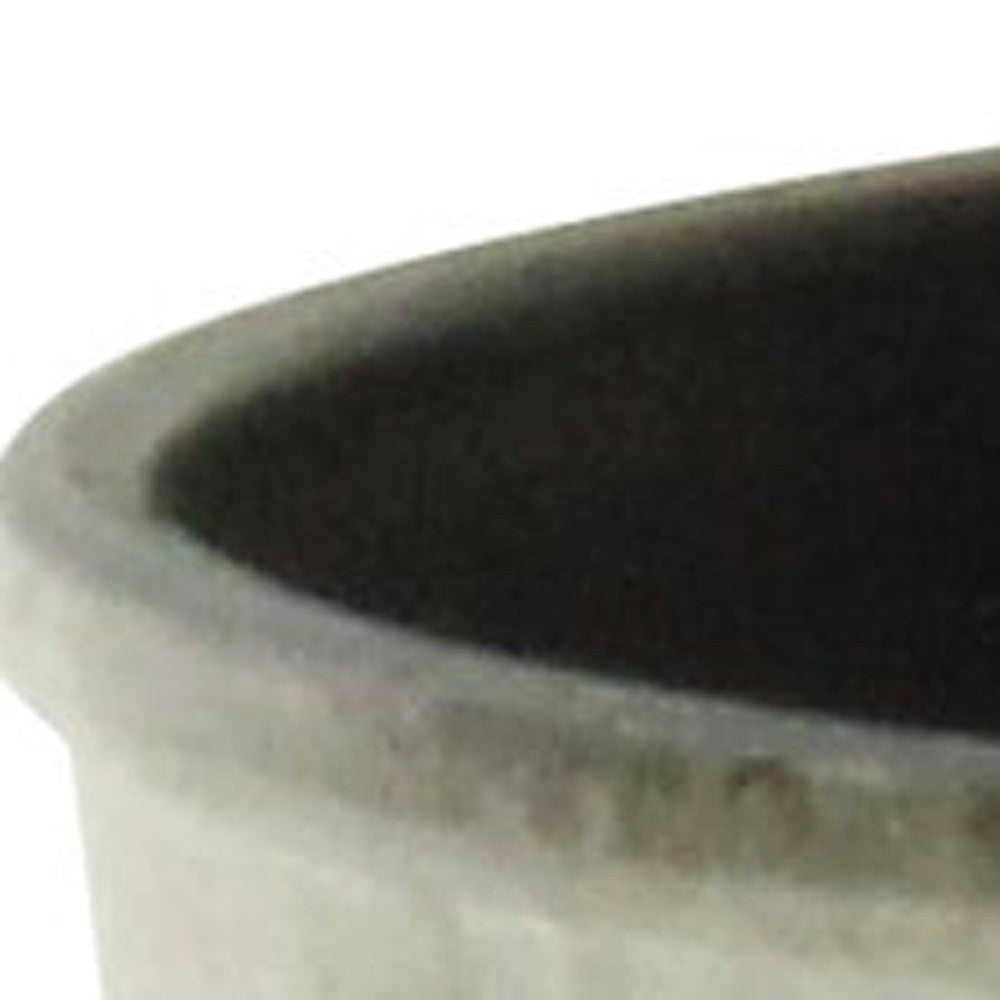6" Gray Recycled Plastic Indoor Outdoor Round Pot Planter