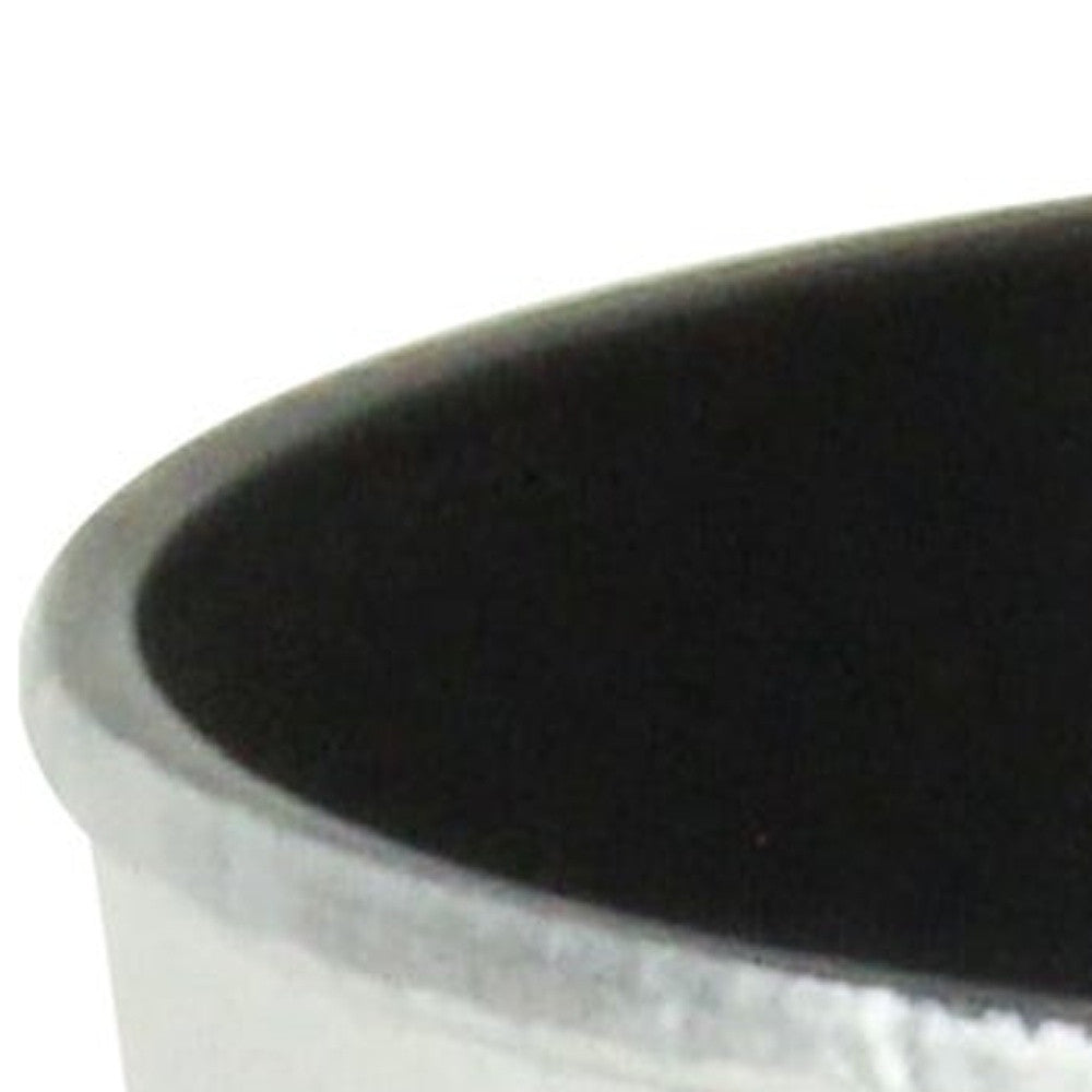 6" Silver Recycled Plastic Indoor Outdoor Round Pot Planter