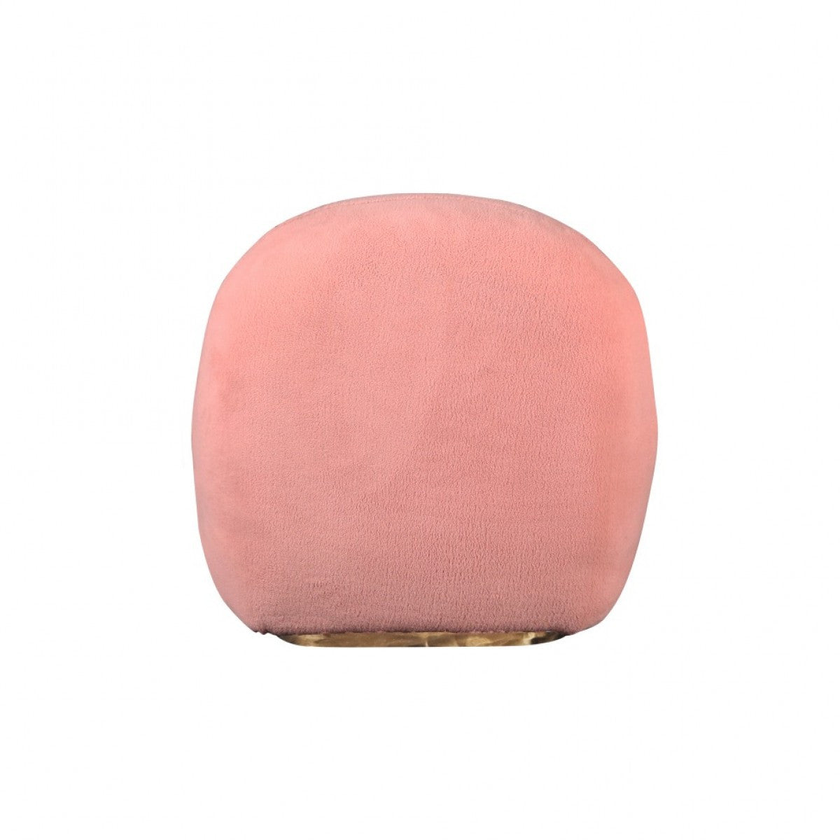 30" Pink And Gold Sherpa Swivel Lounge Chair