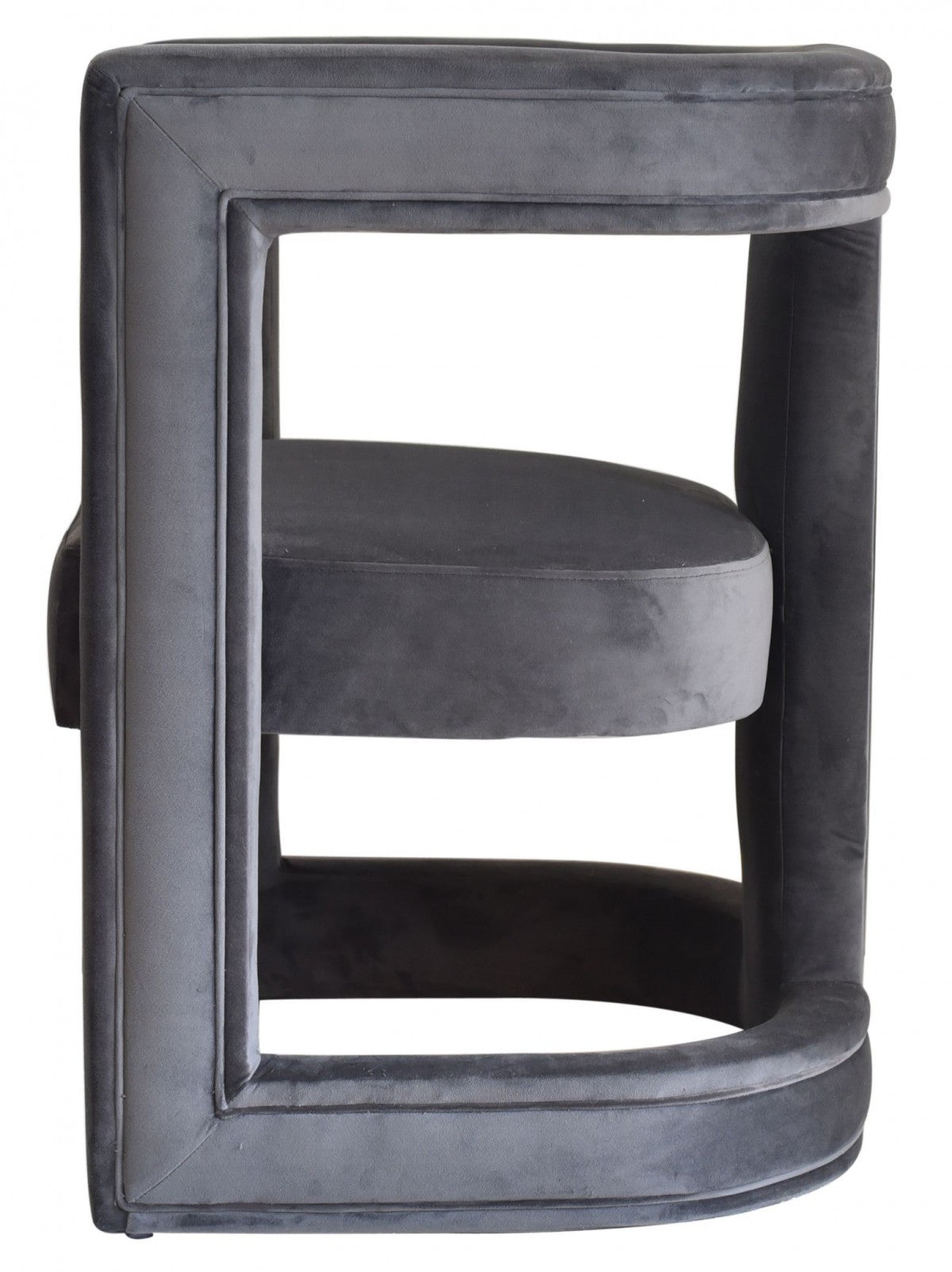 23" Gray Velvet Arm Chair