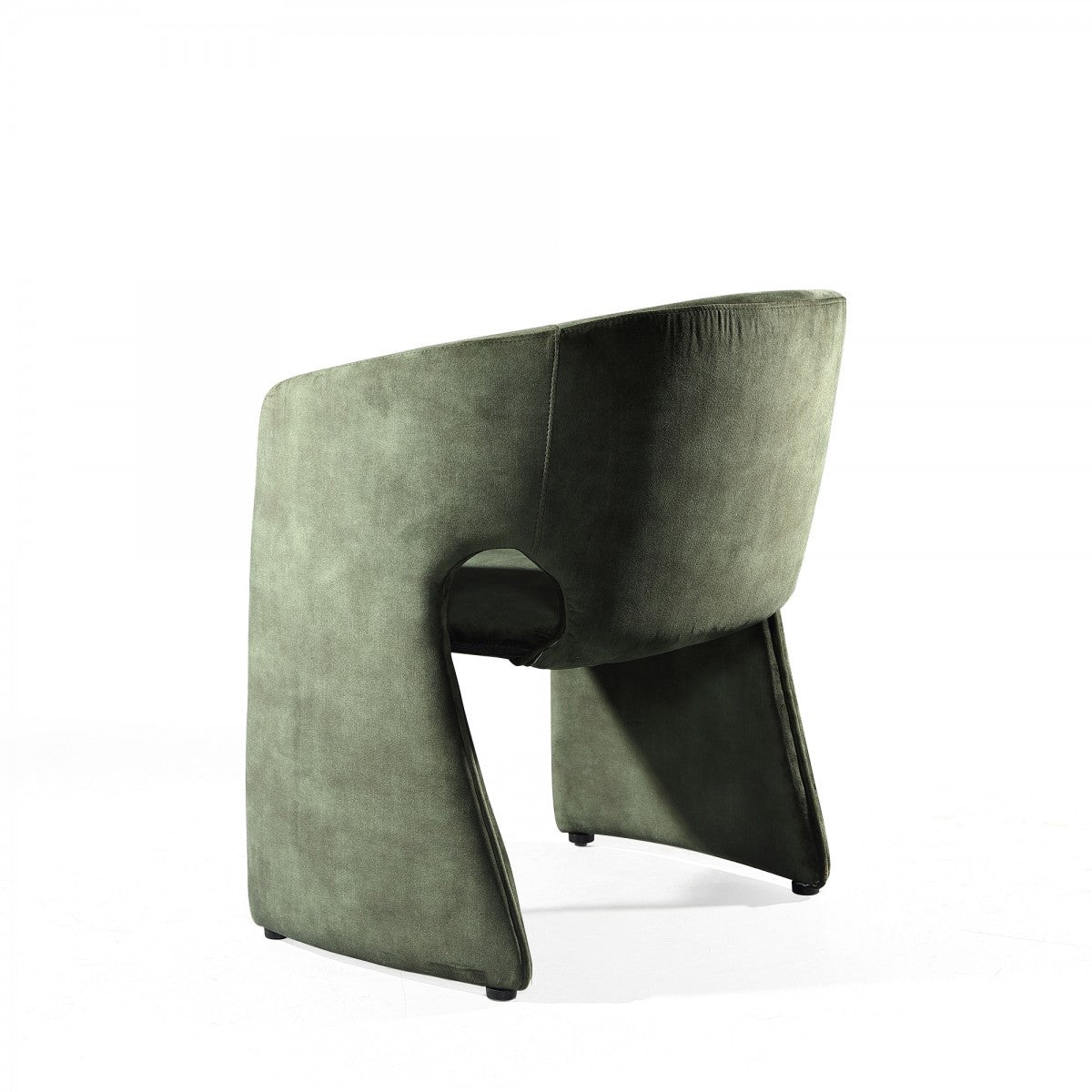 24" Green Velvet Barrel Chair