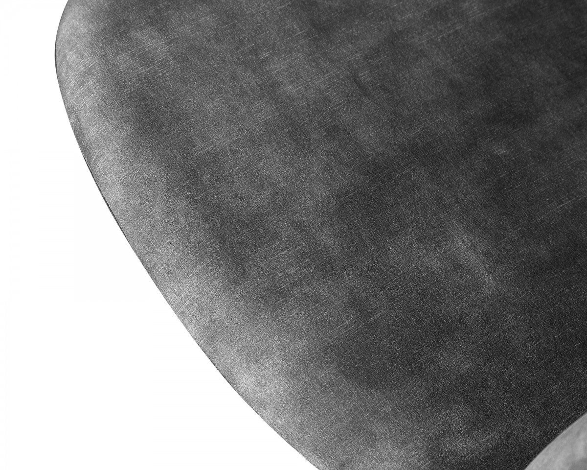 24" Dark Slate Gray Velvet Barrel Chair