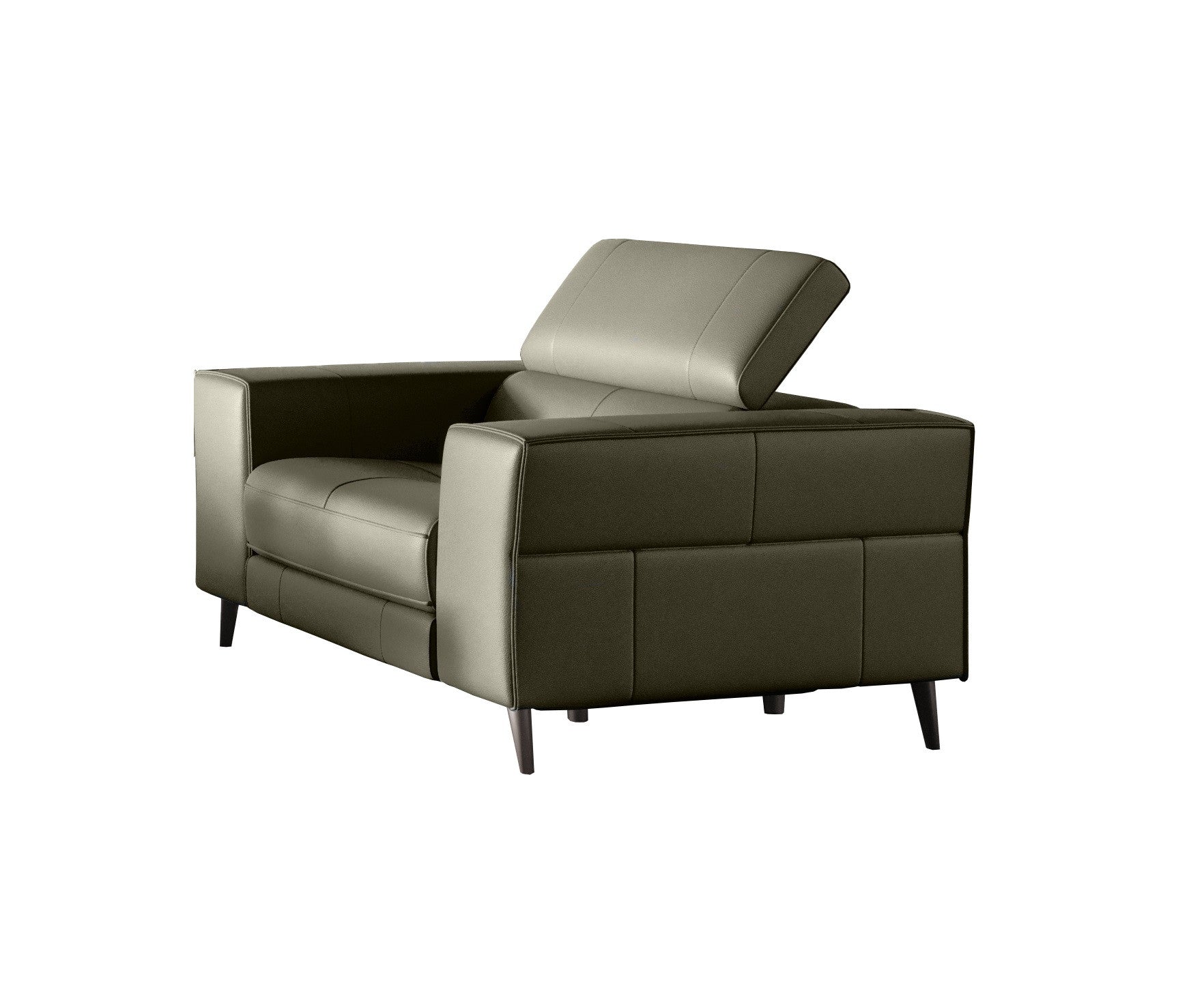 41" Dark Grey Genuine Leather Power Recliner