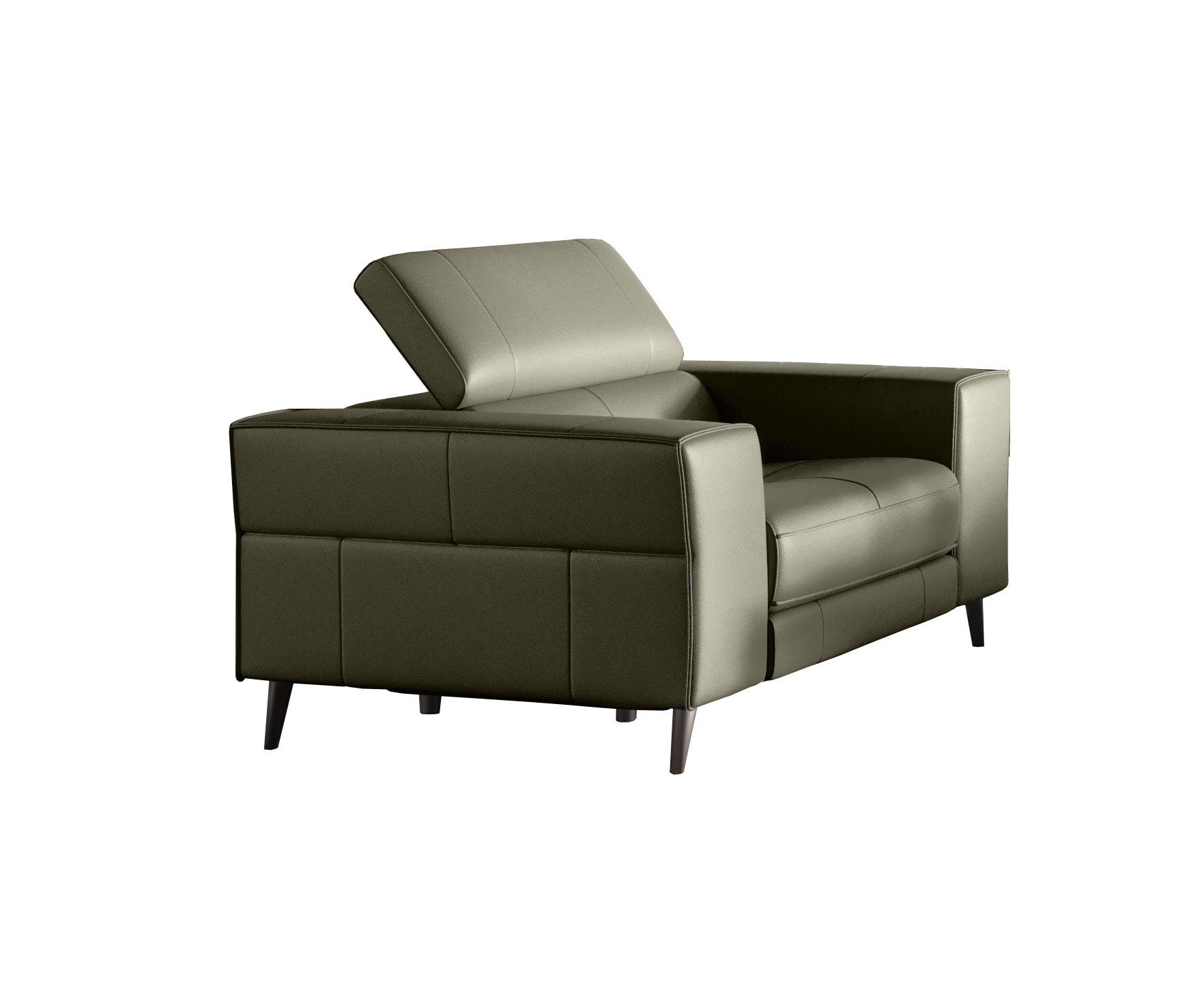 41" Dark Grey Genuine Leather Power Recliner