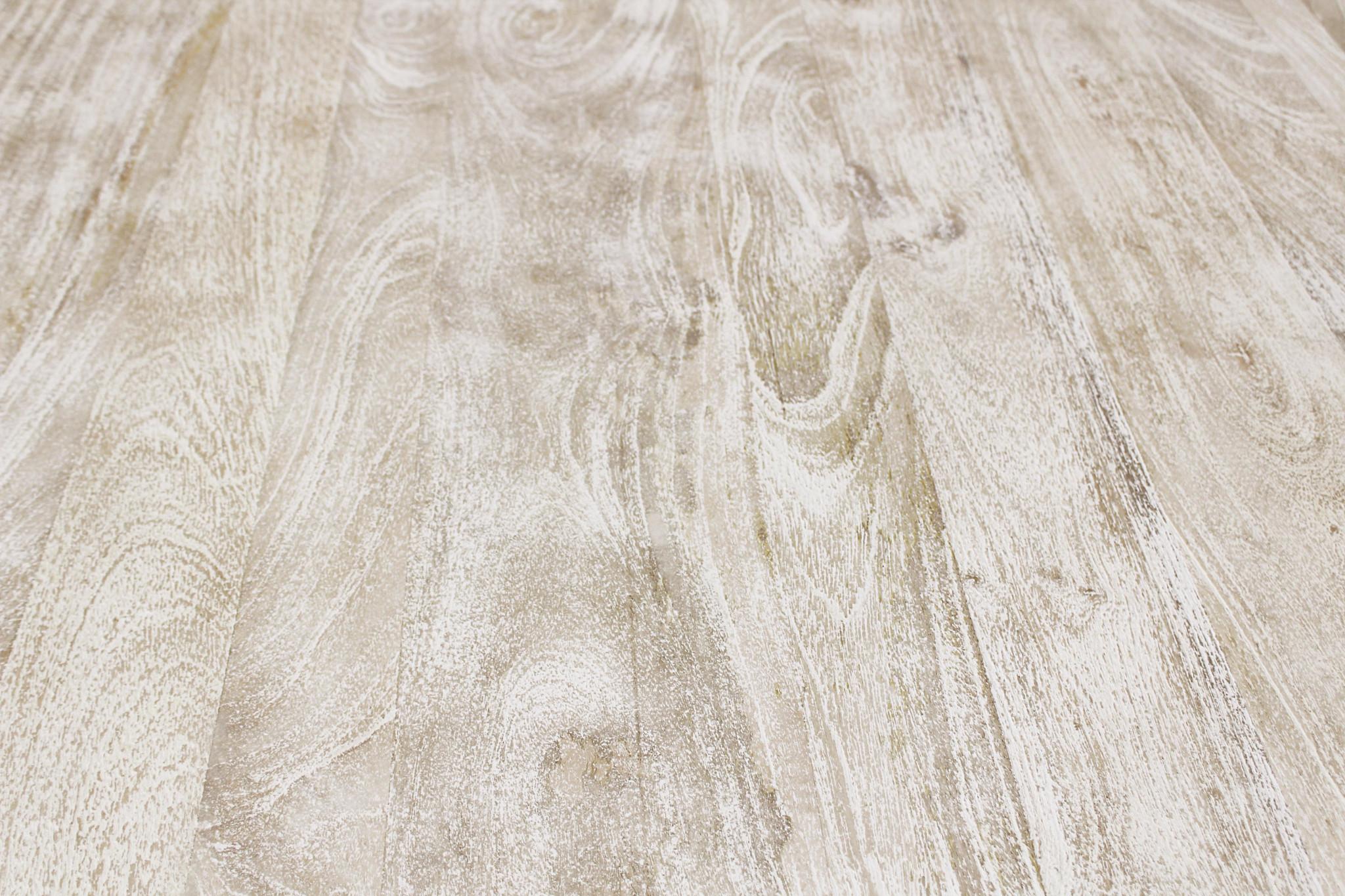 81" Antiqued White Solid Wood Trestle Base Dining Table