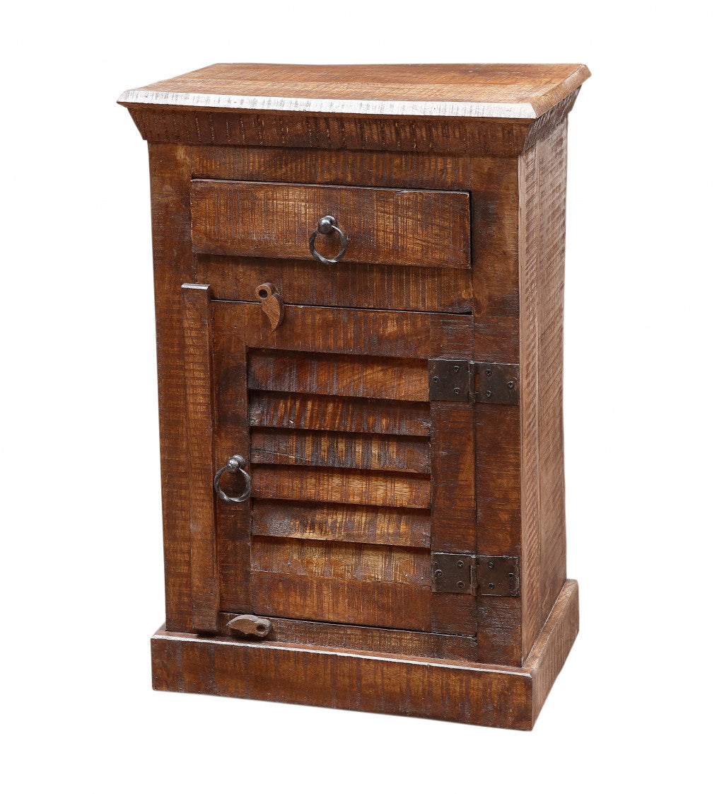 30" Honey Brown One Drawer Nightstand