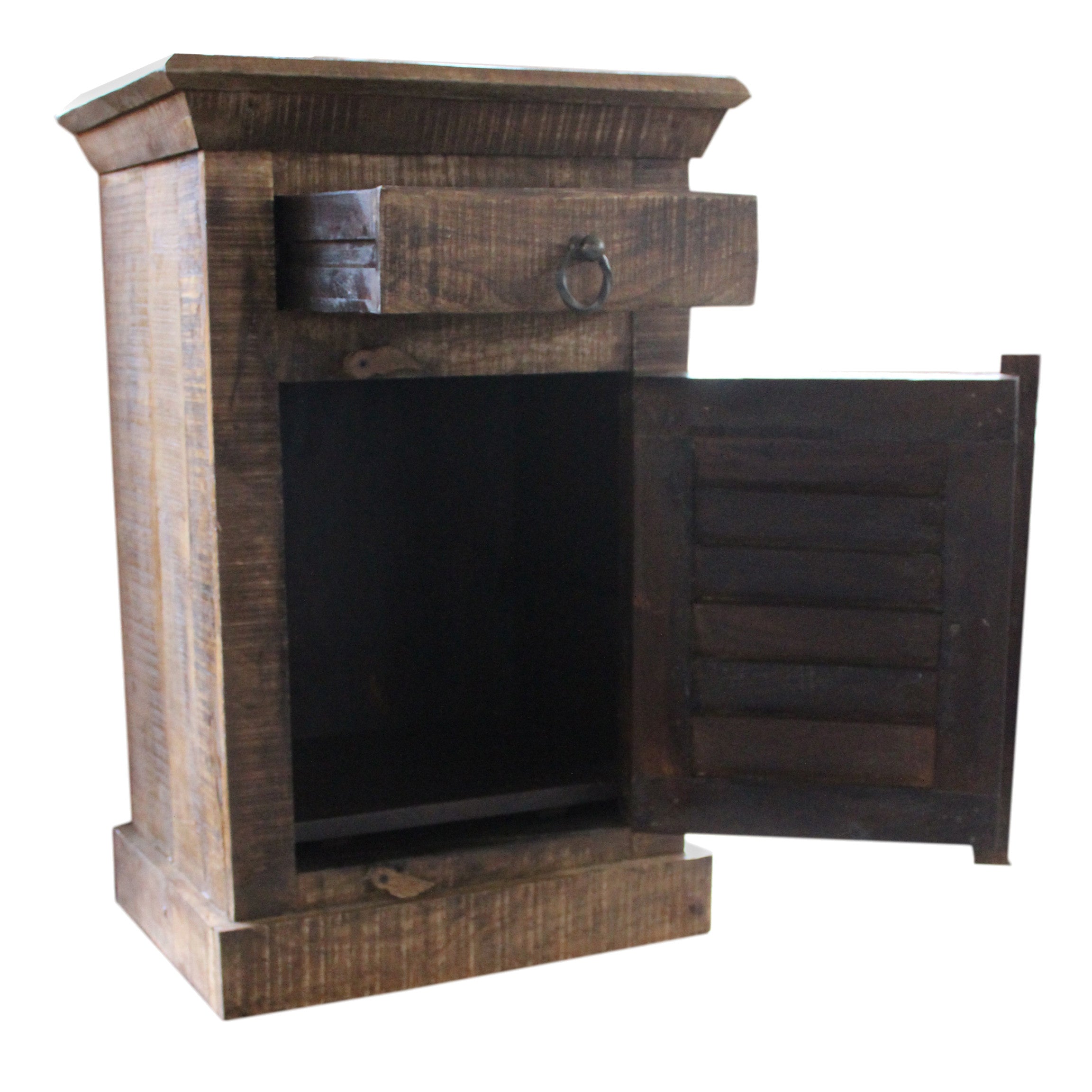 30" Honey Brown One Drawer Nightstand