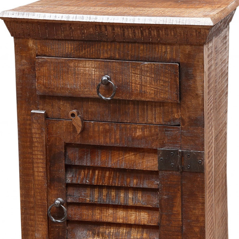 30" Honey Brown One Drawer Nightstand