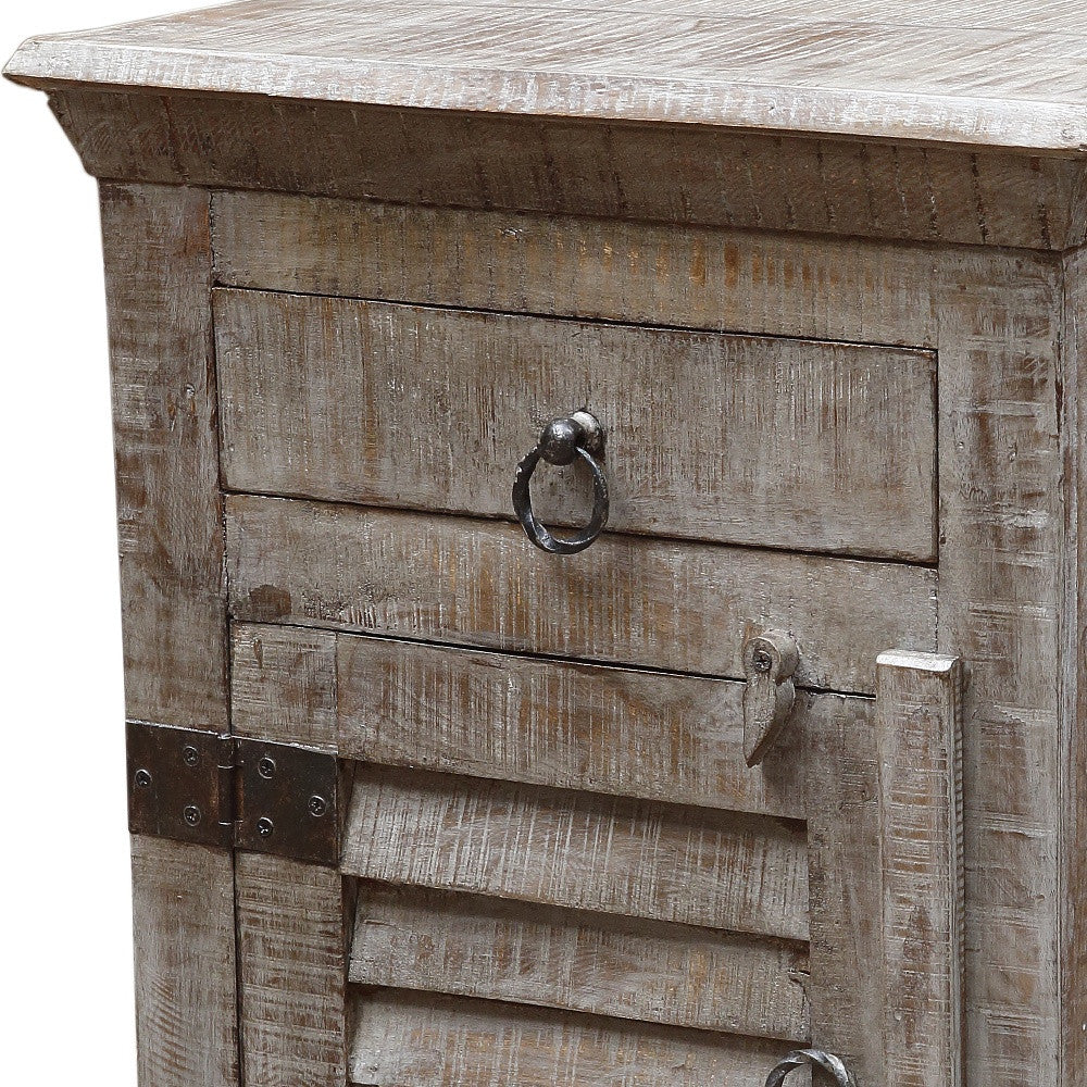 30" Gray One Drawer Nightstand