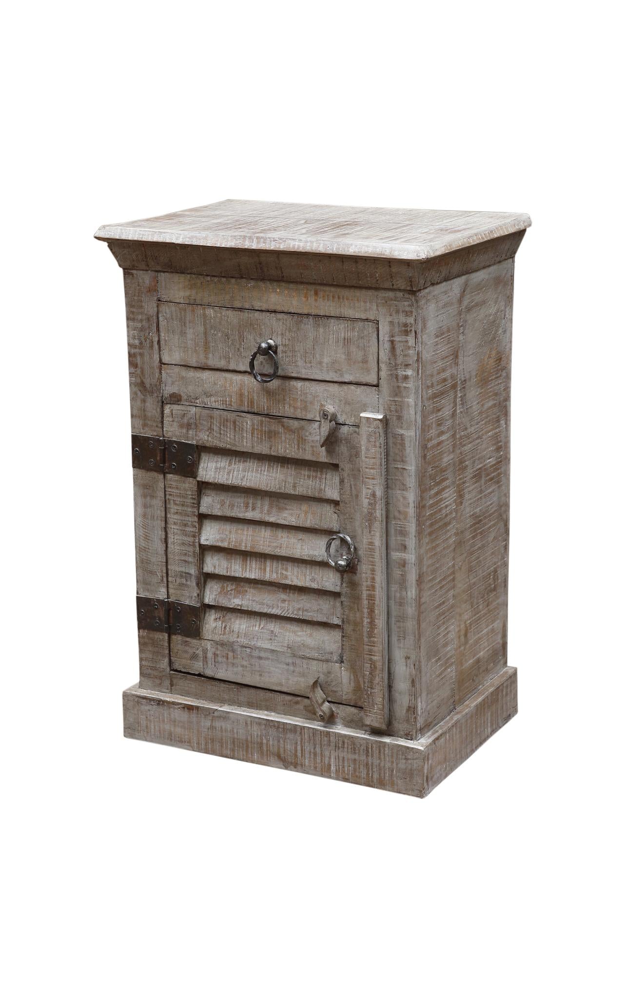 30" Gray One Drawer Nightstand