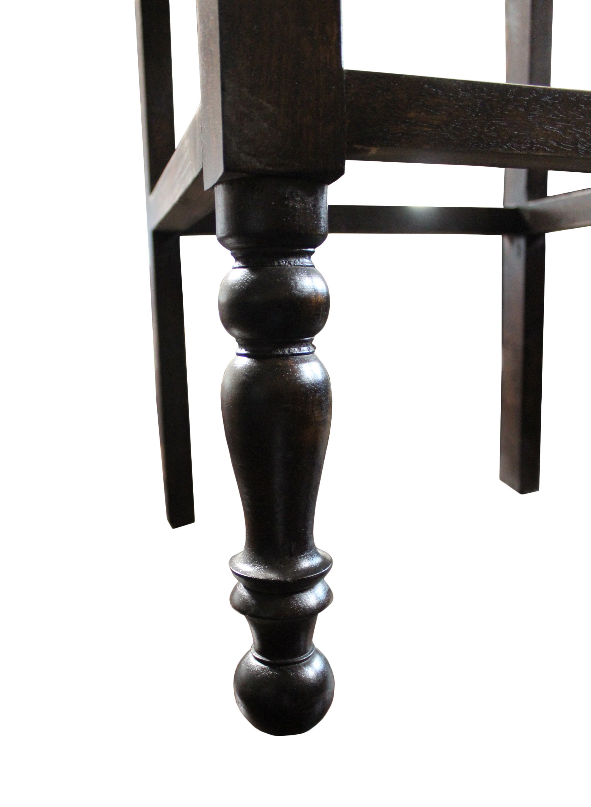 31" Brown Solid Wood Bar Height Bar Chair