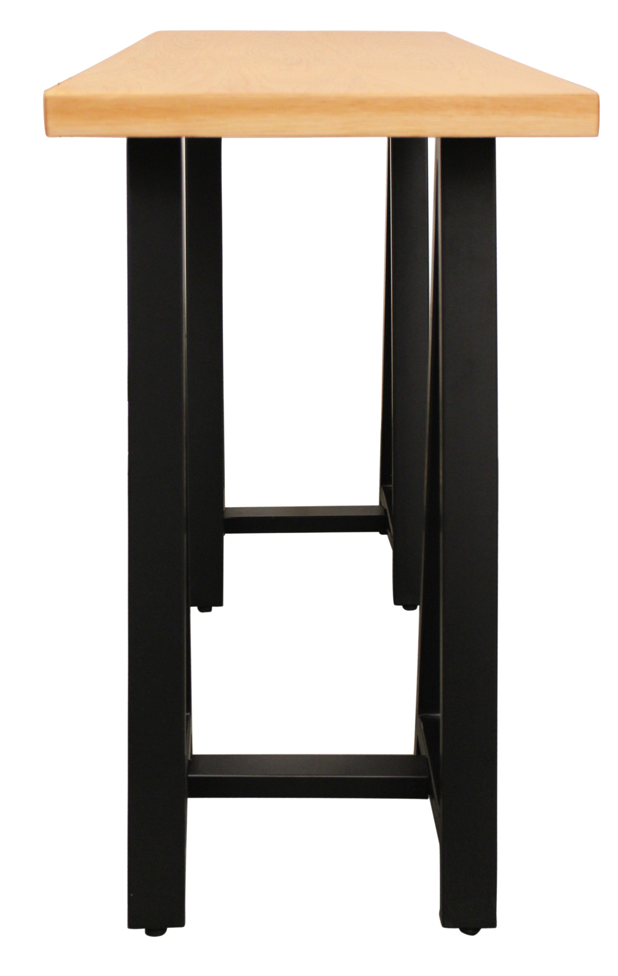 50" Natural and Black Solid Wood A Frame Console Table
