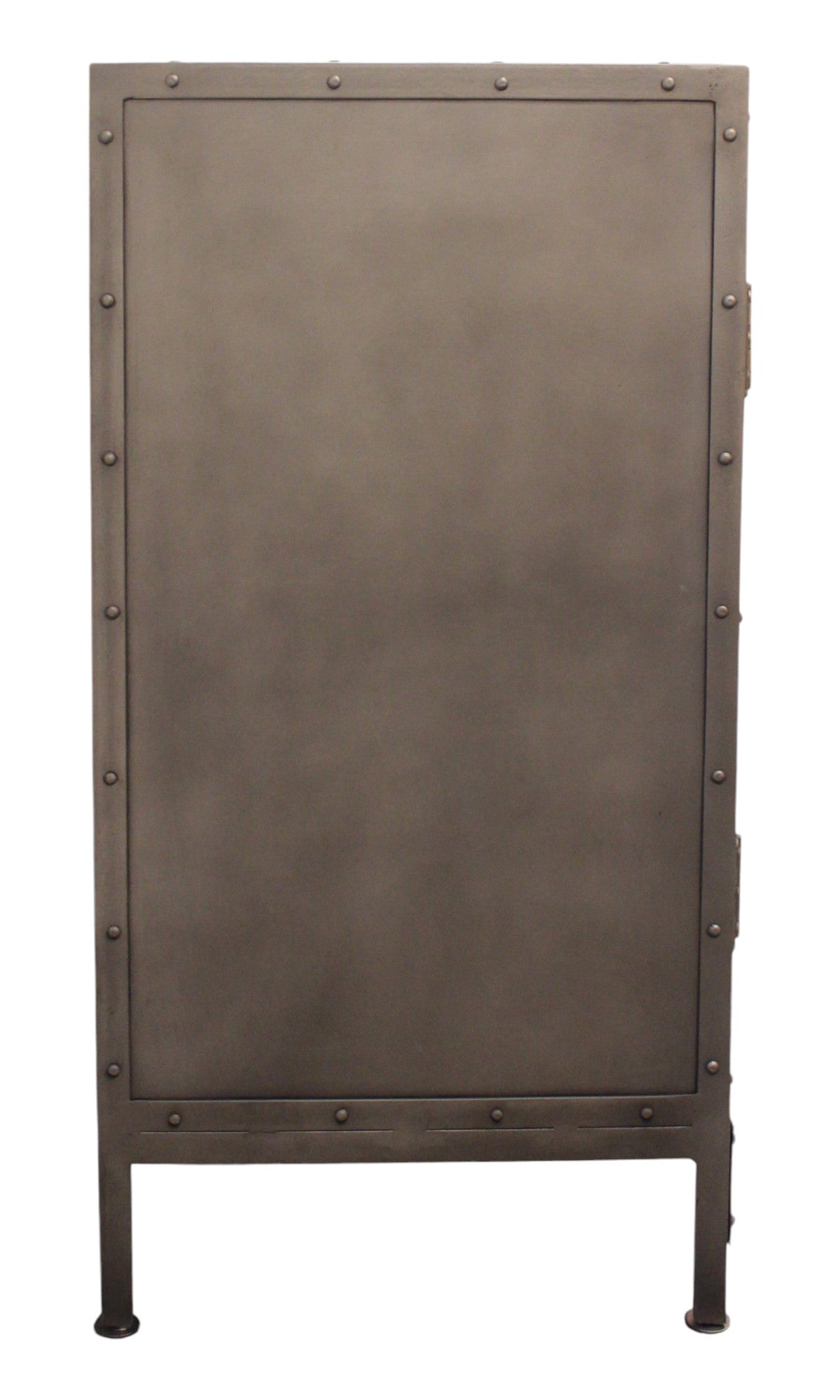 61" Gray Metal Enclosed Storage TV Stand