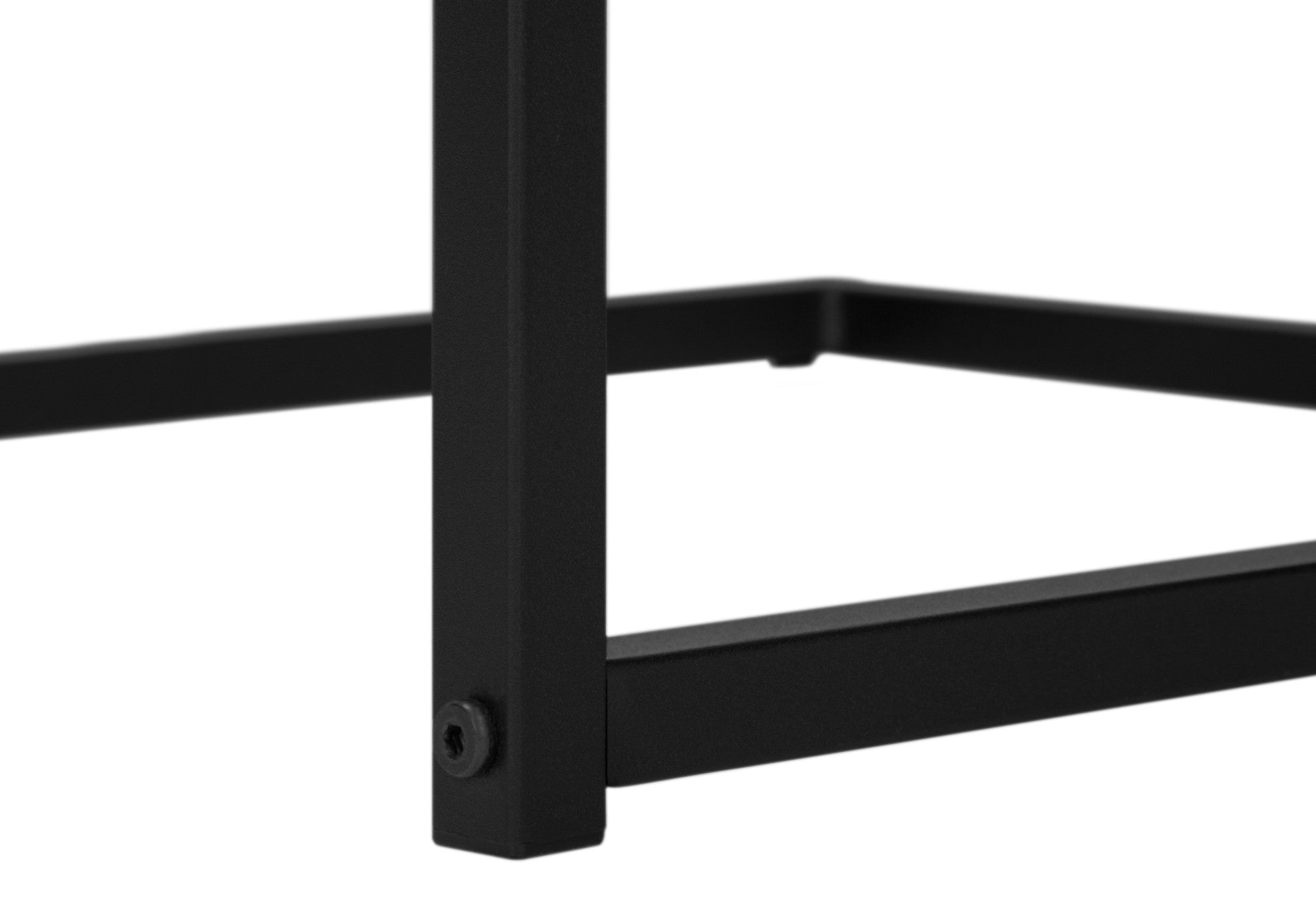 27" Dark Gray and Black Wood and Iron End Table