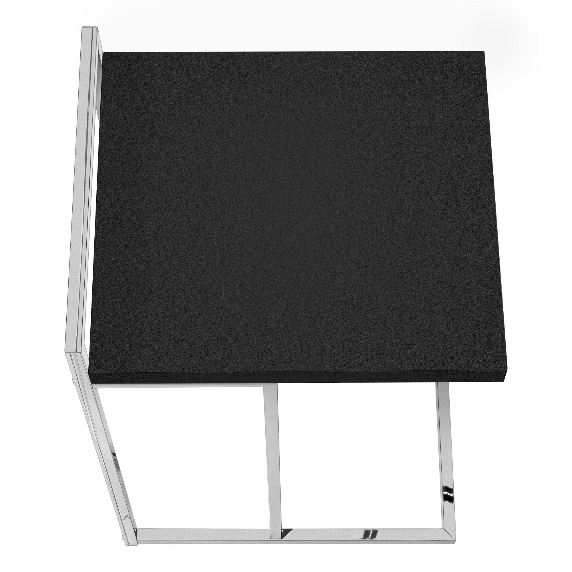 27" Black and Silver Wood and Iron End Table
