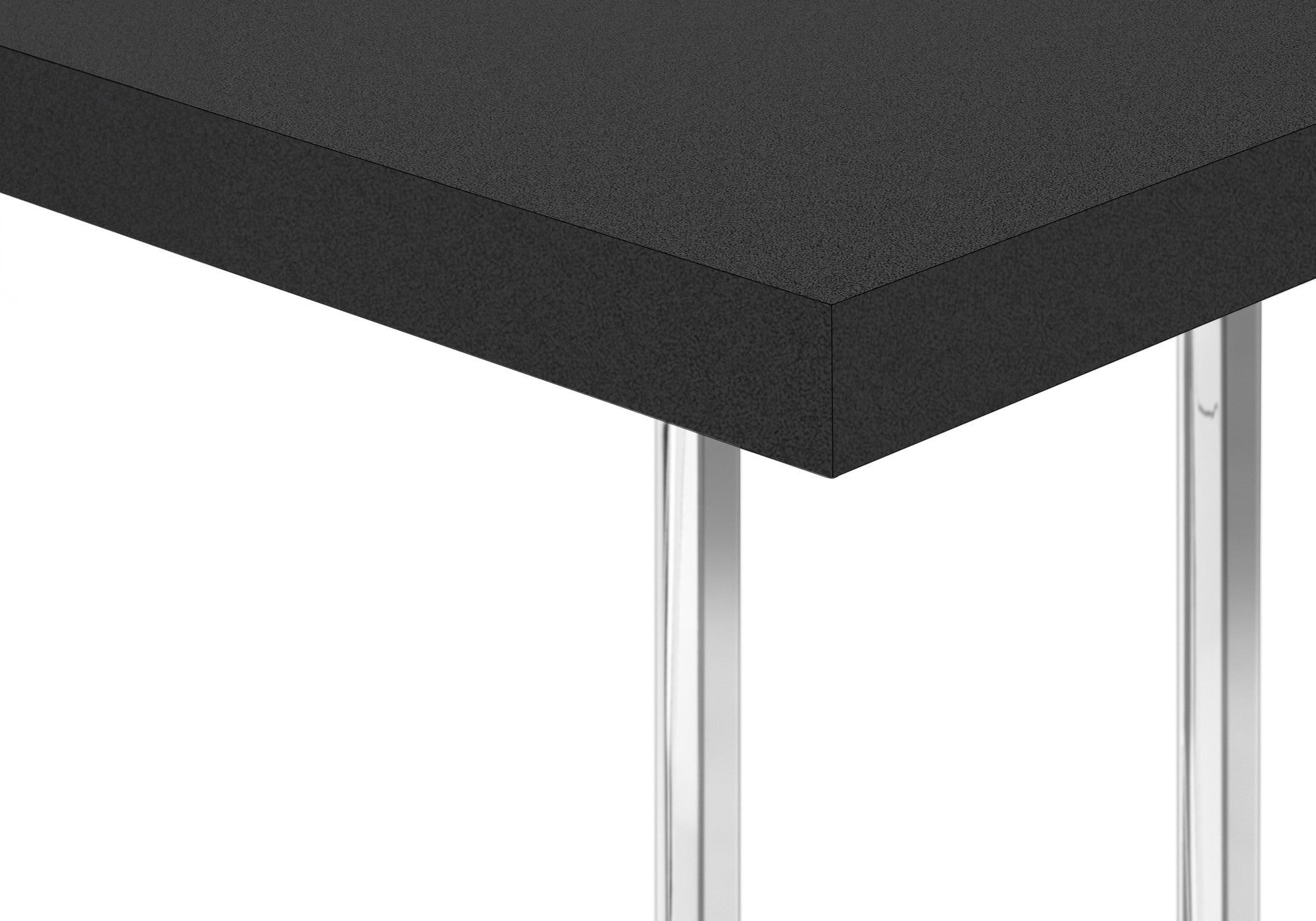 27" Black and Silver Wood and Iron End Table