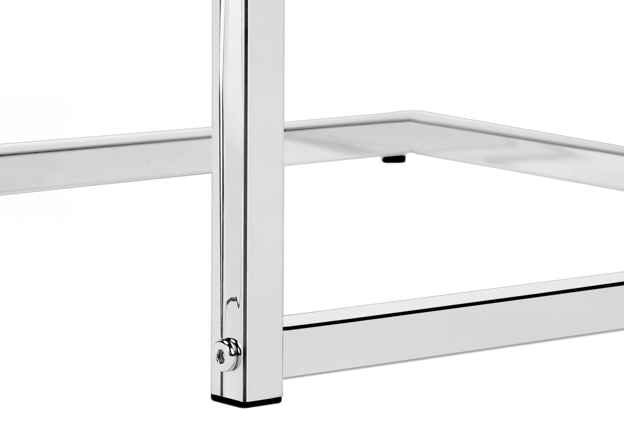 27" Black and Silver Wood and Iron End Table