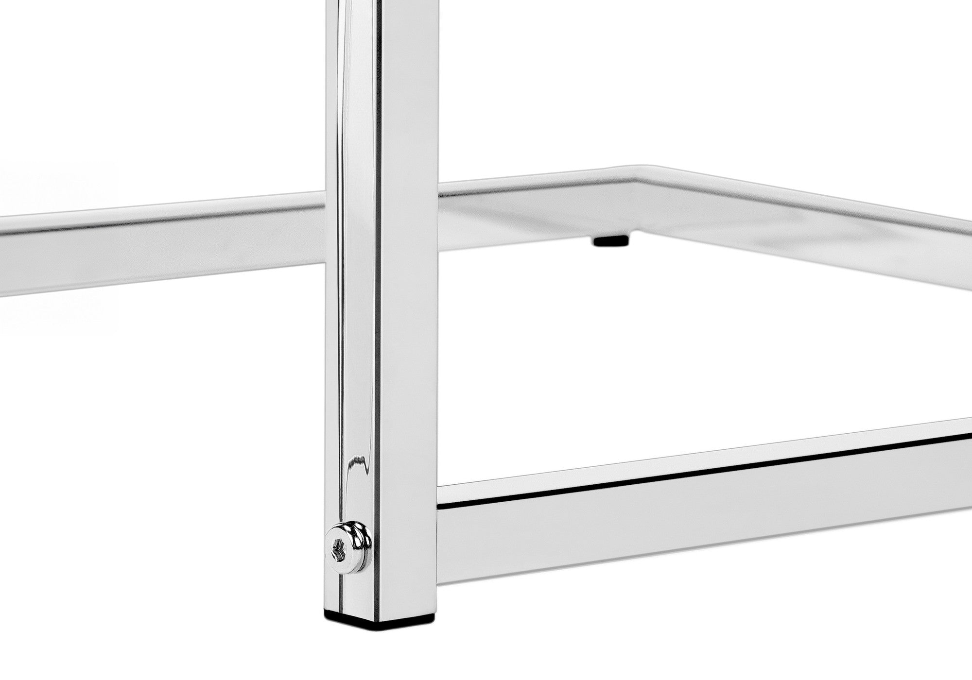 27" Taupe and Silver Wood and Iron End Table