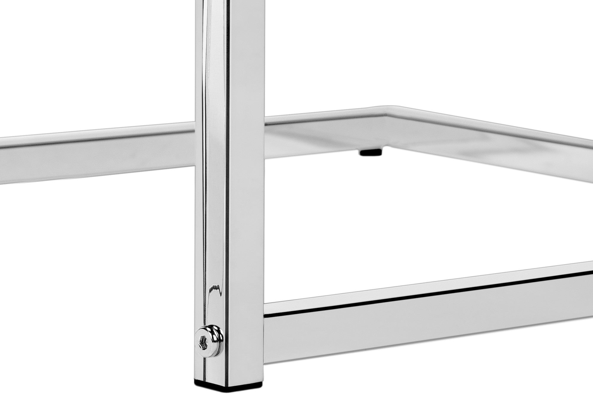 27" Dark Gray and Silver Wood and Iron End Table