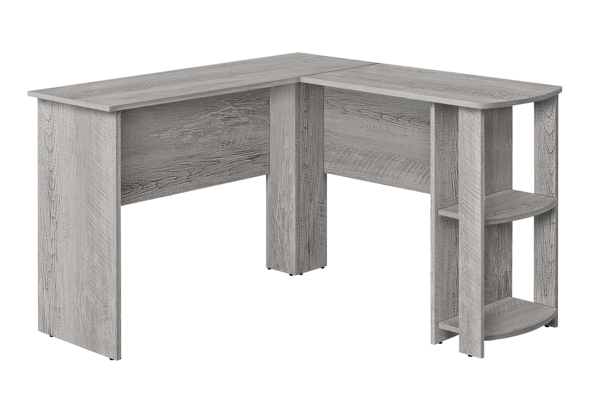 47" Gray Wood Corner Computer Desk