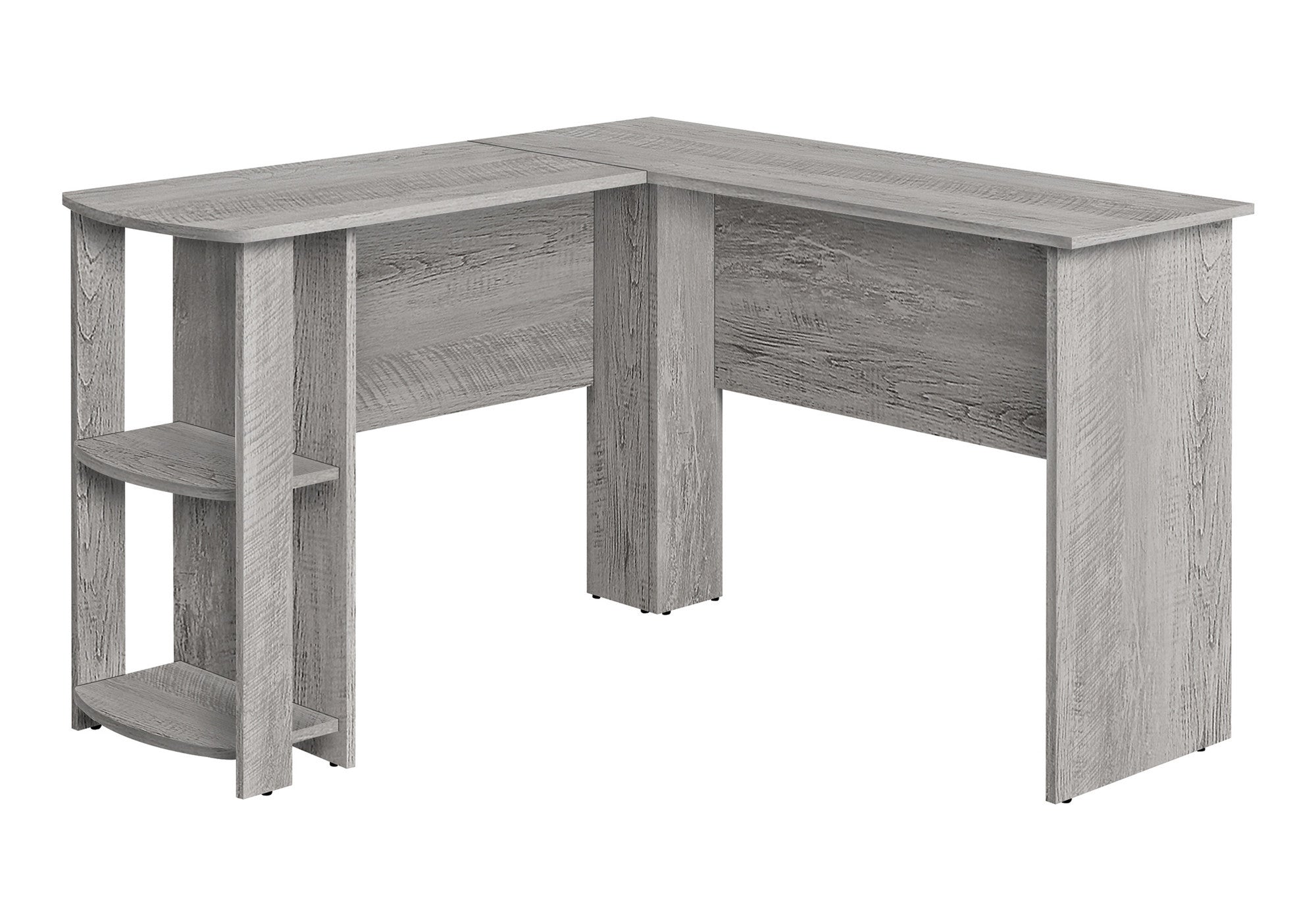 47" Gray Wood Corner Computer Desk
