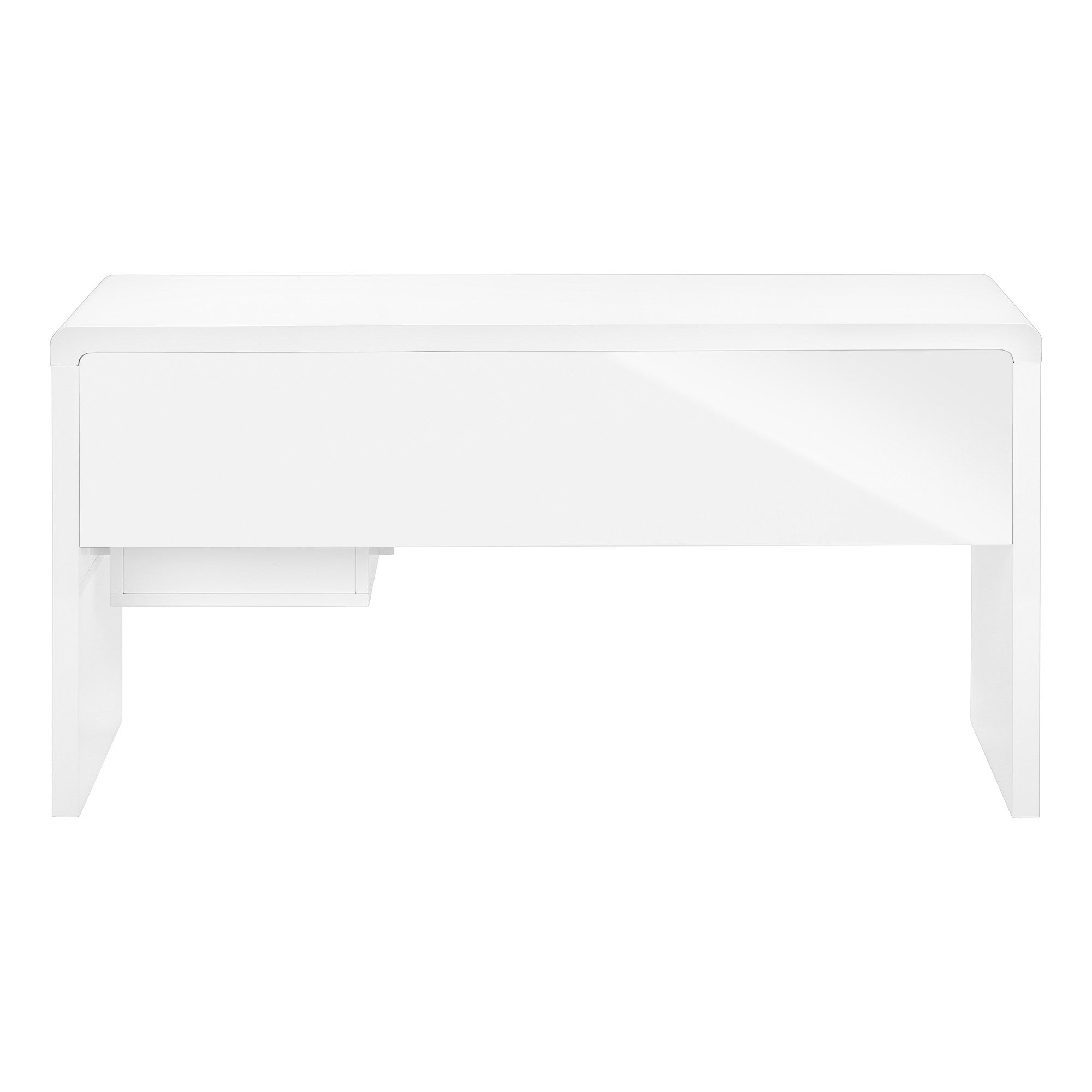 60" White Computer Desk With Two Drawers
