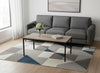 40" Taupe And Black Metal Coffee Table