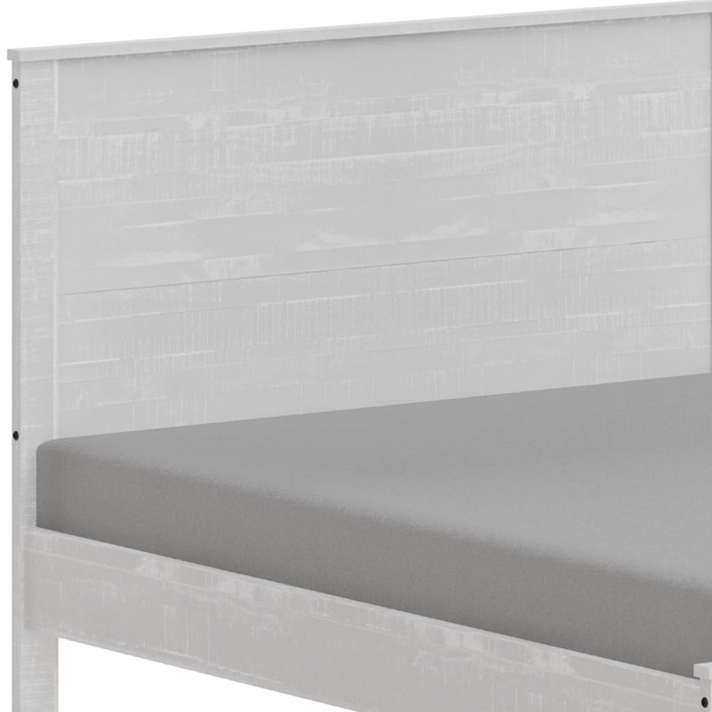 White Solid Wood Full Double Bed Frame
