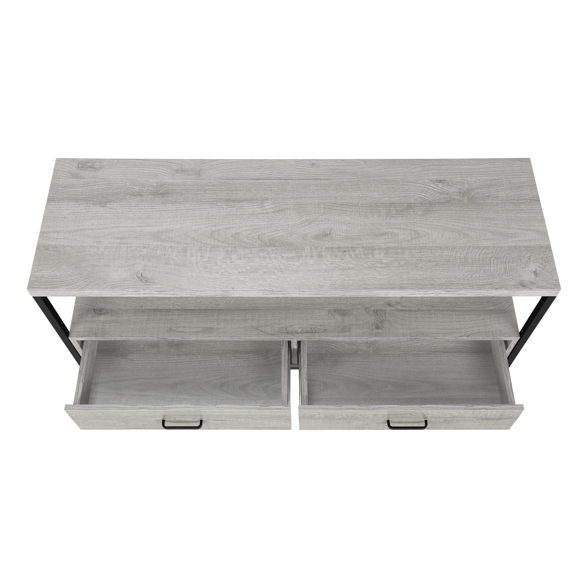 47" Gray Cabinet Enclosed Storage TV Stand