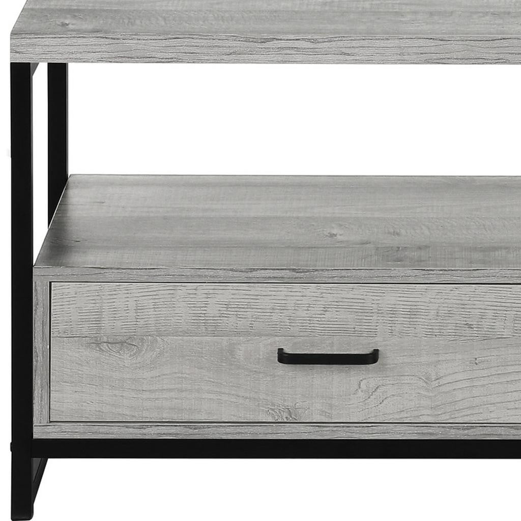 47" Gray Cabinet Enclosed Storage TV Stand